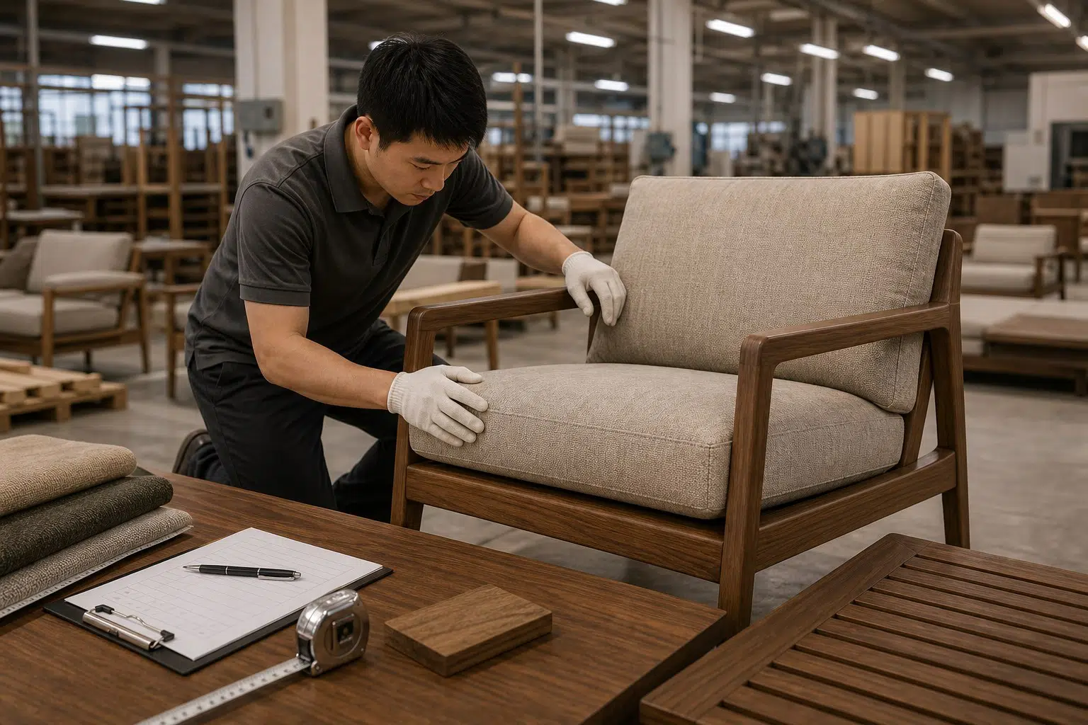 builder furniture material samples